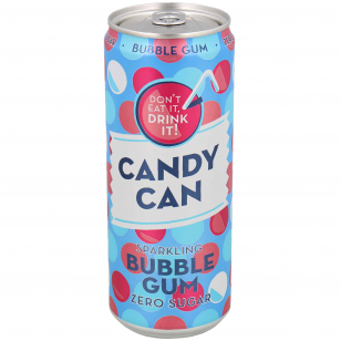 Gaivusis gėrimas su saldikliais CANDY CAN BUBBLEGUM (kramtomos gumos sk.) 0,33l
